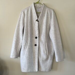Soft-Brushed Button-Front Coat for Women